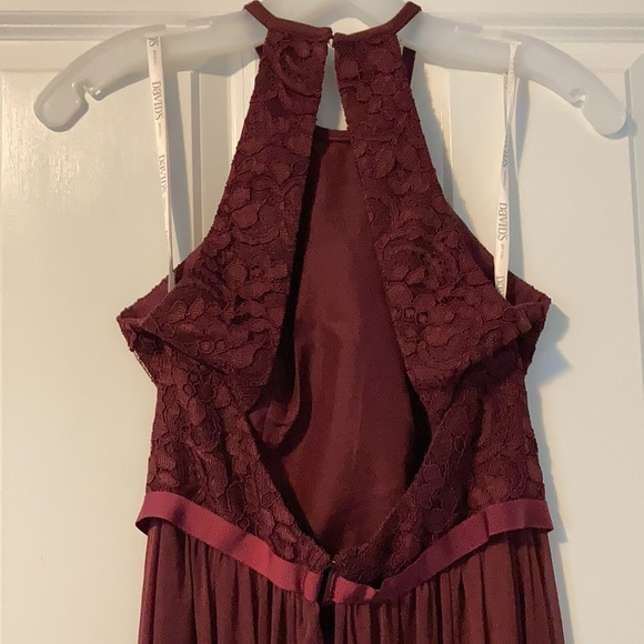 High Neck Dress in Wine - Picture 5 of 5